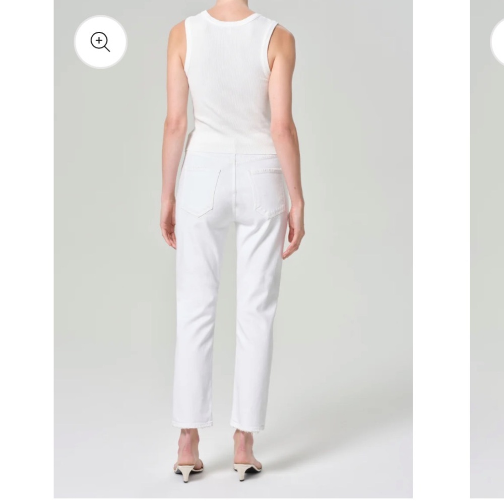AGOLDE Riley Crop white jeans size 25 - Picture 2 of 6